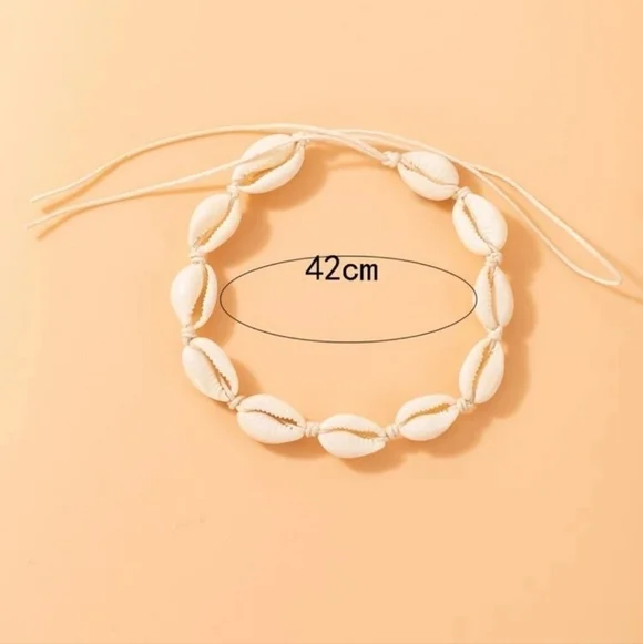 Gorgeous White Puka Shell Anklet -Y2K - Picture 4 of 5